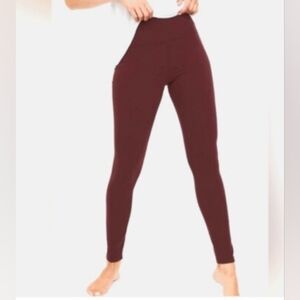 Aerie Maroon Offline High Waist Leggings